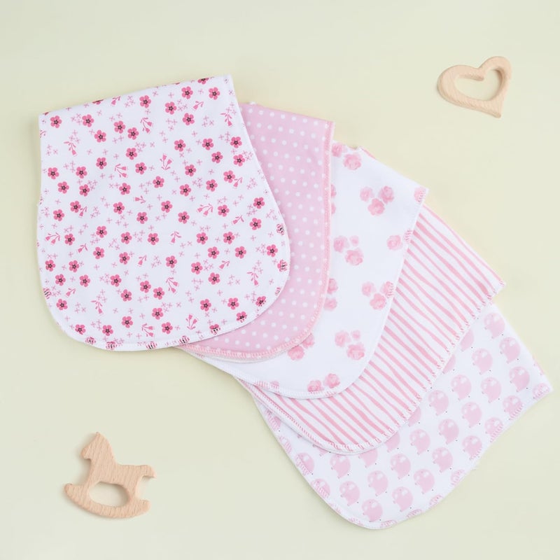Benoxine 2-in-1 Burp Cloths and Baby Bibs - 6 Pack Large Super Absorbent Soft Cotton Burping Cloths for Spit Up, 3 Layers Thick Baby Burp Rags for Girls & Boys - Image 2